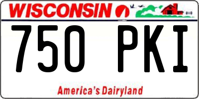 WI license plate 750PKI