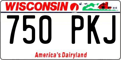 WI license plate 750PKJ