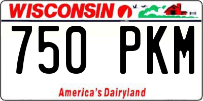 WI license plate 750PKM