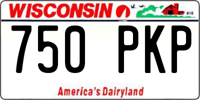 WI license plate 750PKP