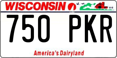 WI license plate 750PKR