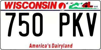 WI license plate 750PKV