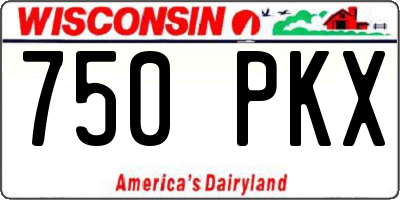 WI license plate 750PKX
