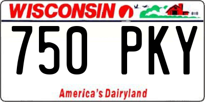 WI license plate 750PKY