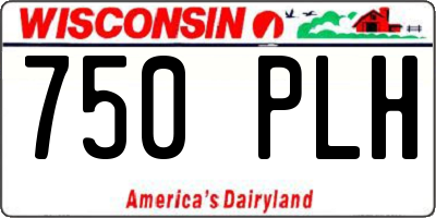 WI license plate 750PLH