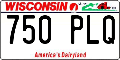 WI license plate 750PLQ