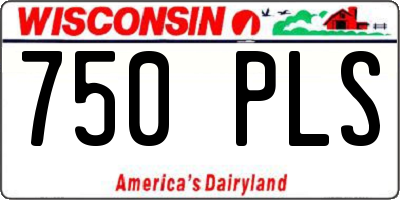 WI license plate 750PLS