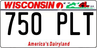 WI license plate 750PLT