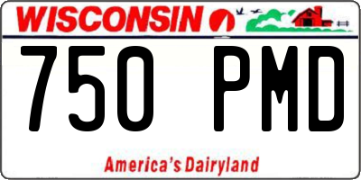 WI license plate 750PMD