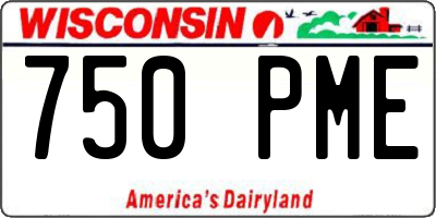 WI license plate 750PME
