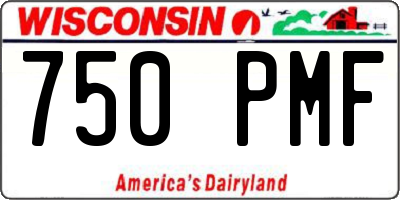 WI license plate 750PMF
