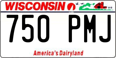 WI license plate 750PMJ