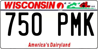 WI license plate 750PMK