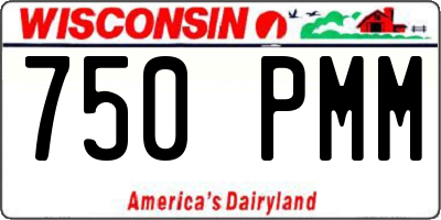 WI license plate 750PMM