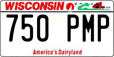 WI license plate 750PMP