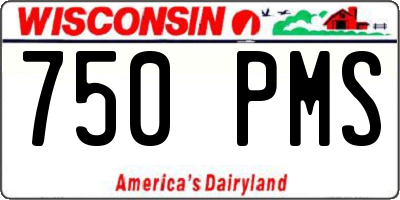 WI license plate 750PMS