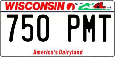 WI license plate 750PMT