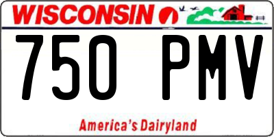WI license plate 750PMV