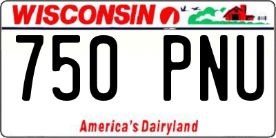 WI license plate 750PNU