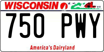 WI license plate 750PWY