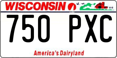 WI license plate 750PXC