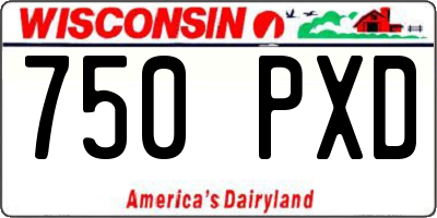 WI license plate 750PXD