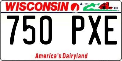 WI license plate 750PXE