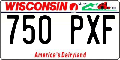 WI license plate 750PXF