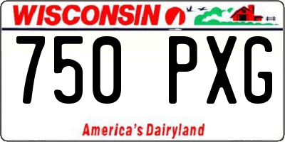 WI license plate 750PXG