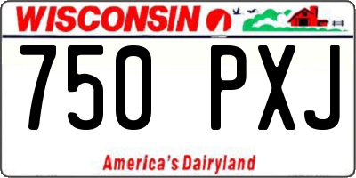 WI license plate 750PXJ