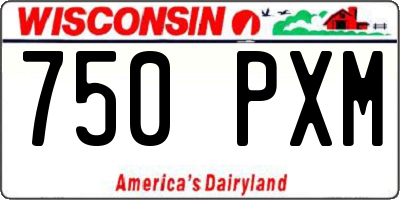 WI license plate 750PXM