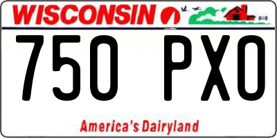 WI license plate 750PXO