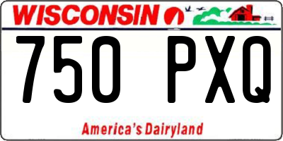 WI license plate 750PXQ