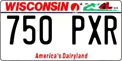 WI license plate 750PXR