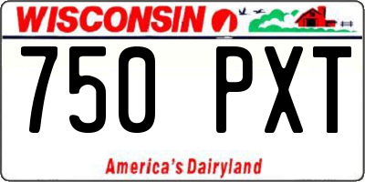 WI license plate 750PXT