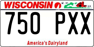 WI license plate 750PXX