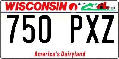 WI license plate 750PXZ