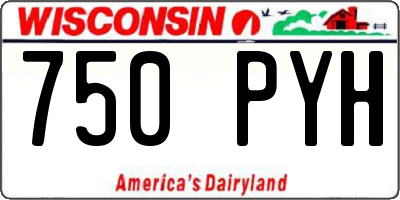 WI license plate 750PYH