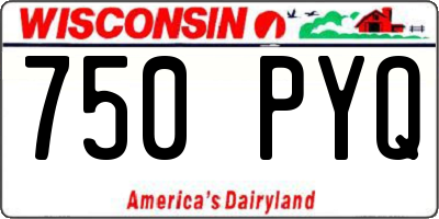 WI license plate 750PYQ