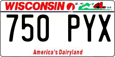 WI license plate 750PYX