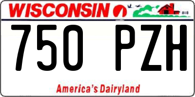WI license plate 750PZH