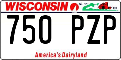 WI license plate 750PZP