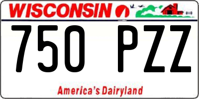WI license plate 750PZZ