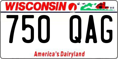 WI license plate 750QAG