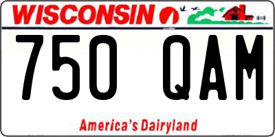 WI license plate 750QAM
