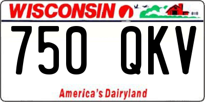 WI license plate 750QKV