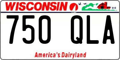 WI license plate 750QLA