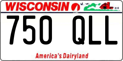 WI license plate 750QLL