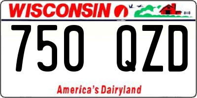 WI license plate 750QZD