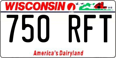 WI license plate 750RFT